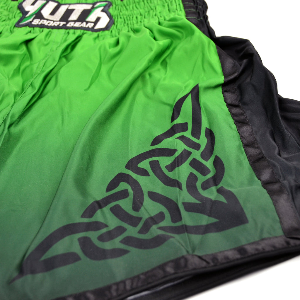 McGowan Muaythai Microfibre Shorts Green #MMT-BS02