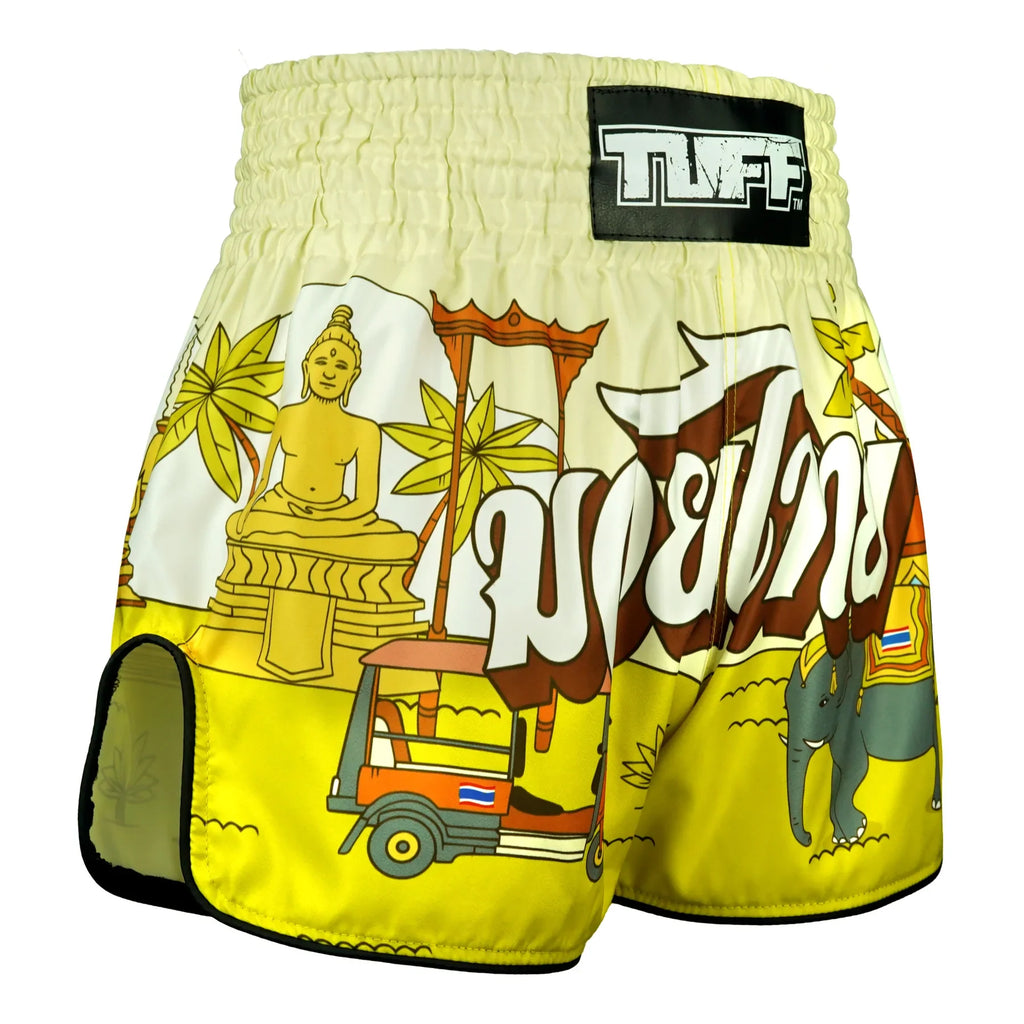 TUFF High-Cut Retro Muaythai Shorts - RMS127 - The Sunshine Journey