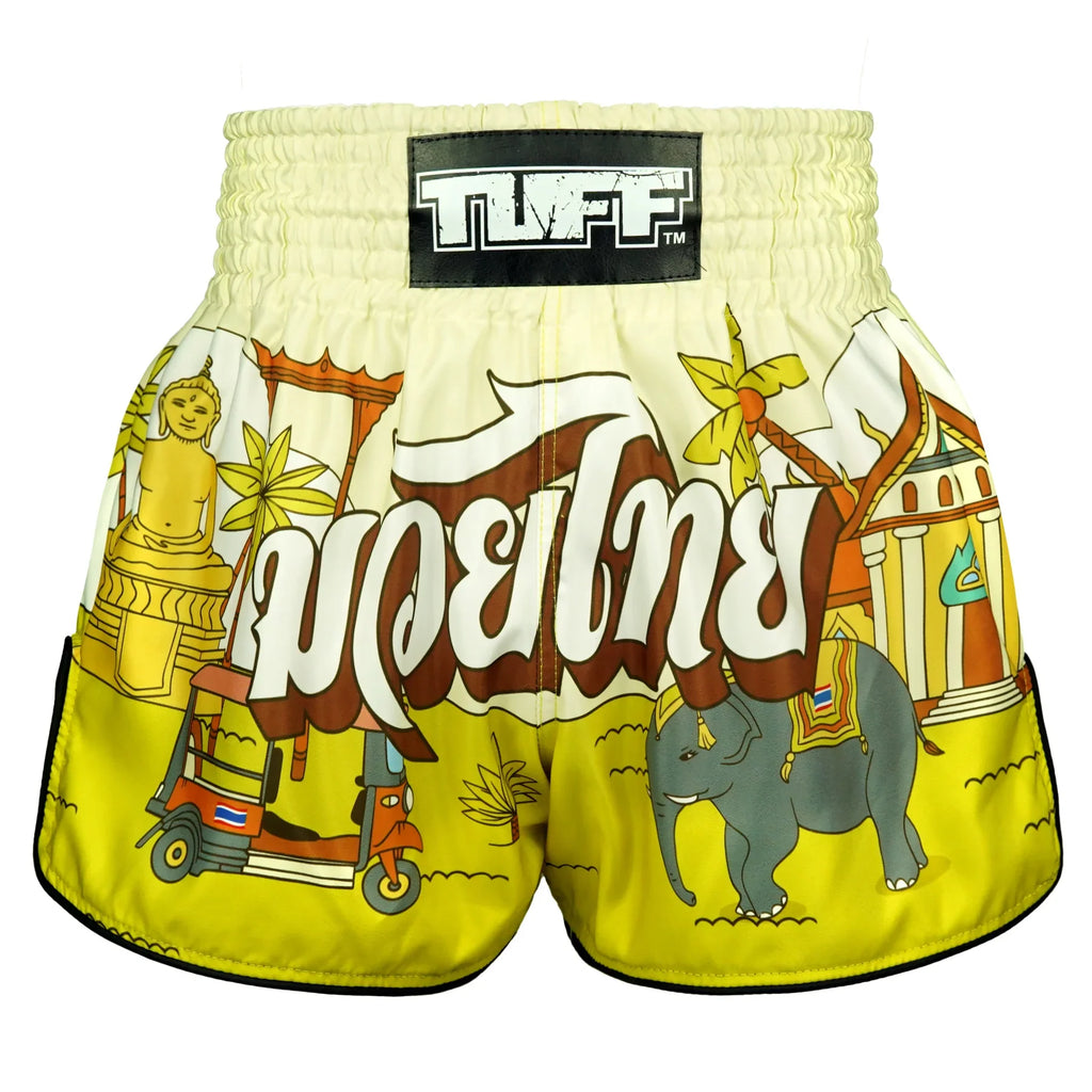 TUFF High-Cut Retro Muaythai Shorts - RMS127 - The Sunshine Journey