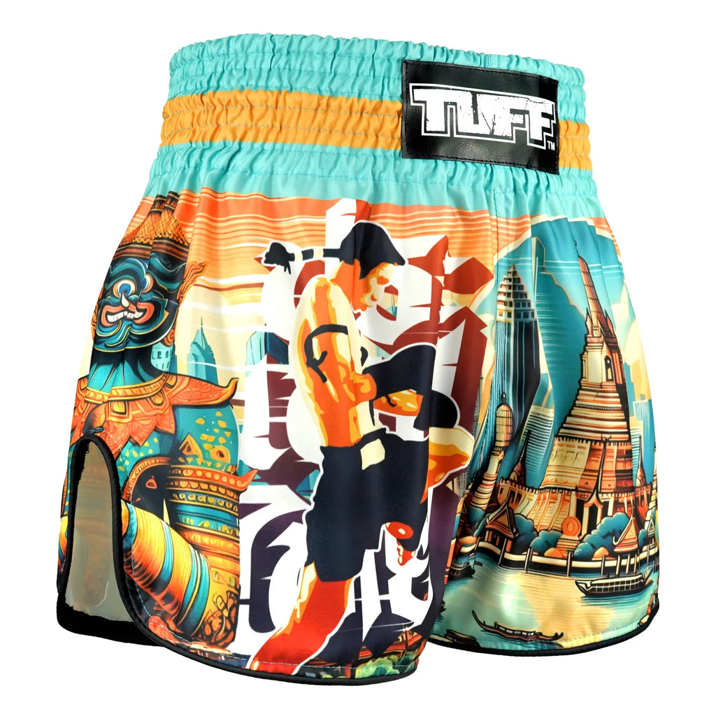TUFF High-Cut Retro Muaythai Shorts - RMS128 - The Legacy of Thailand