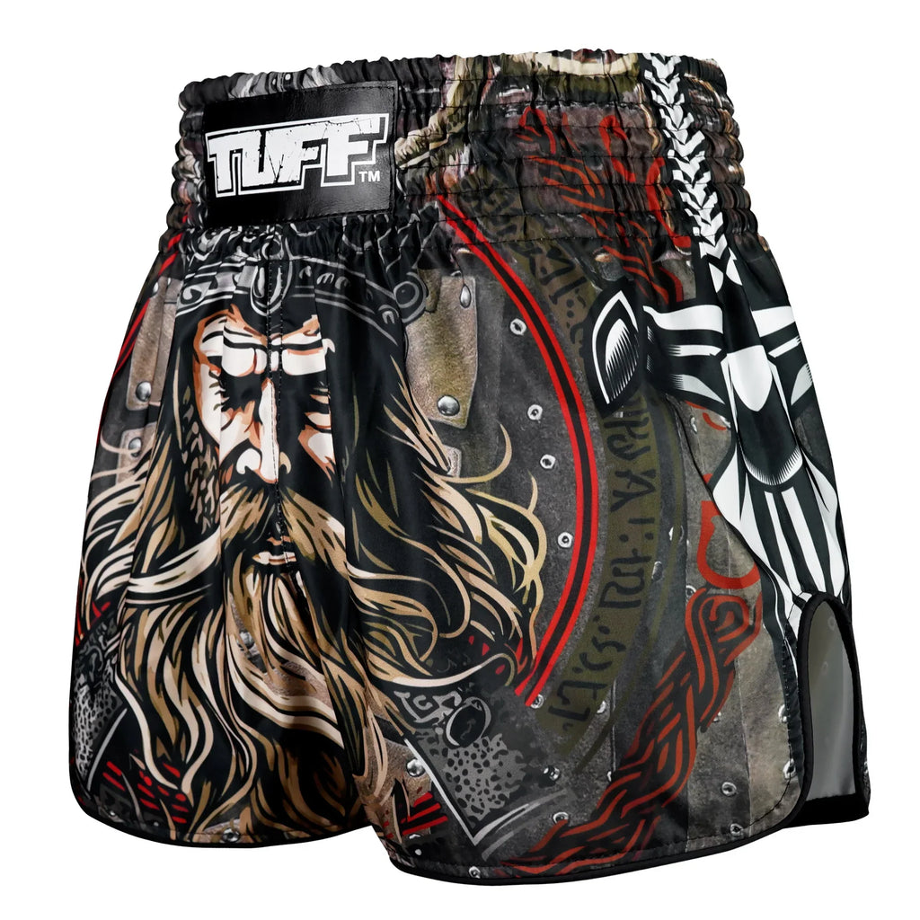 TUFF High-Cut Retro Muaythai Shorts - RMS120 - Berserkers Fury