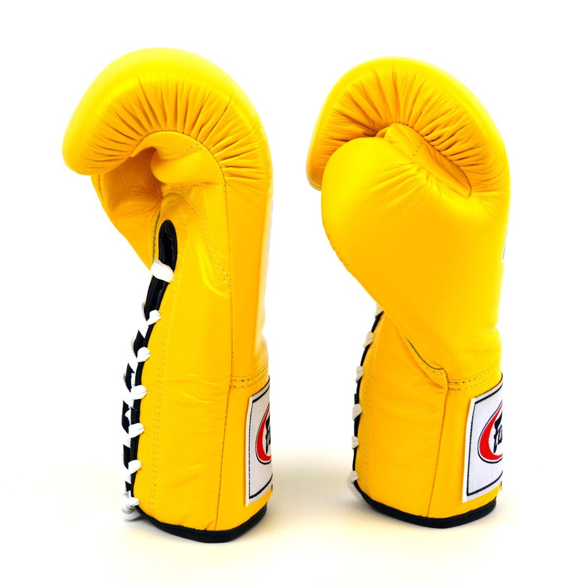 Fairtex BGL6 Lace-up Competition Boxing Gloves - Yellow