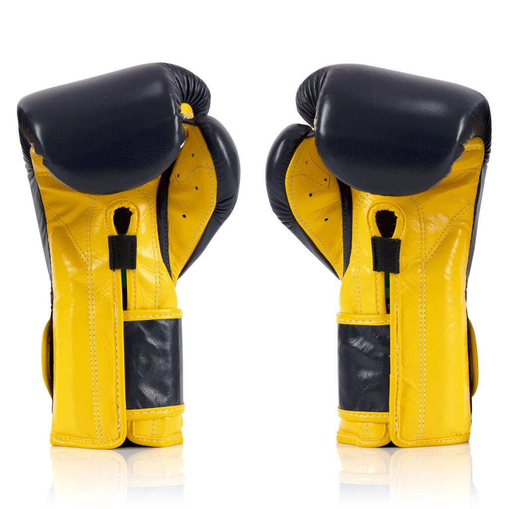 Fairtex BGV9 Mexican Style Boxing Gloves - Blue-Yellow