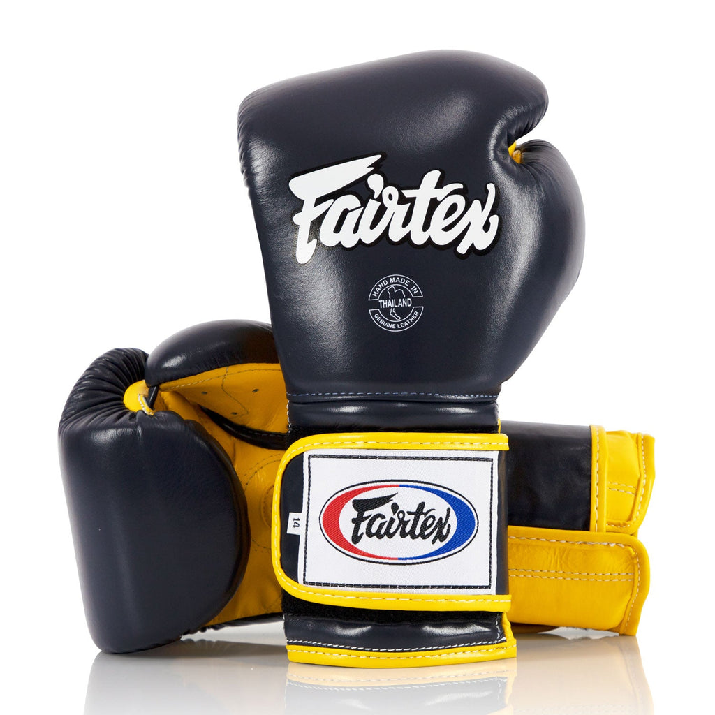 Fairtex BGV9 Mexican Style Boxing Gloves - Blue-Yellow