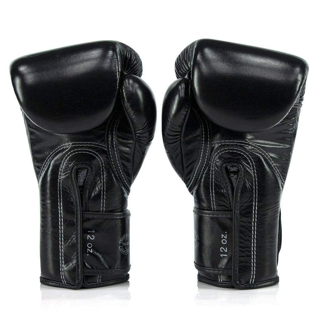 Fairtex X Glory BGVG3 Velcro Boxing Gloves - Black-Gold