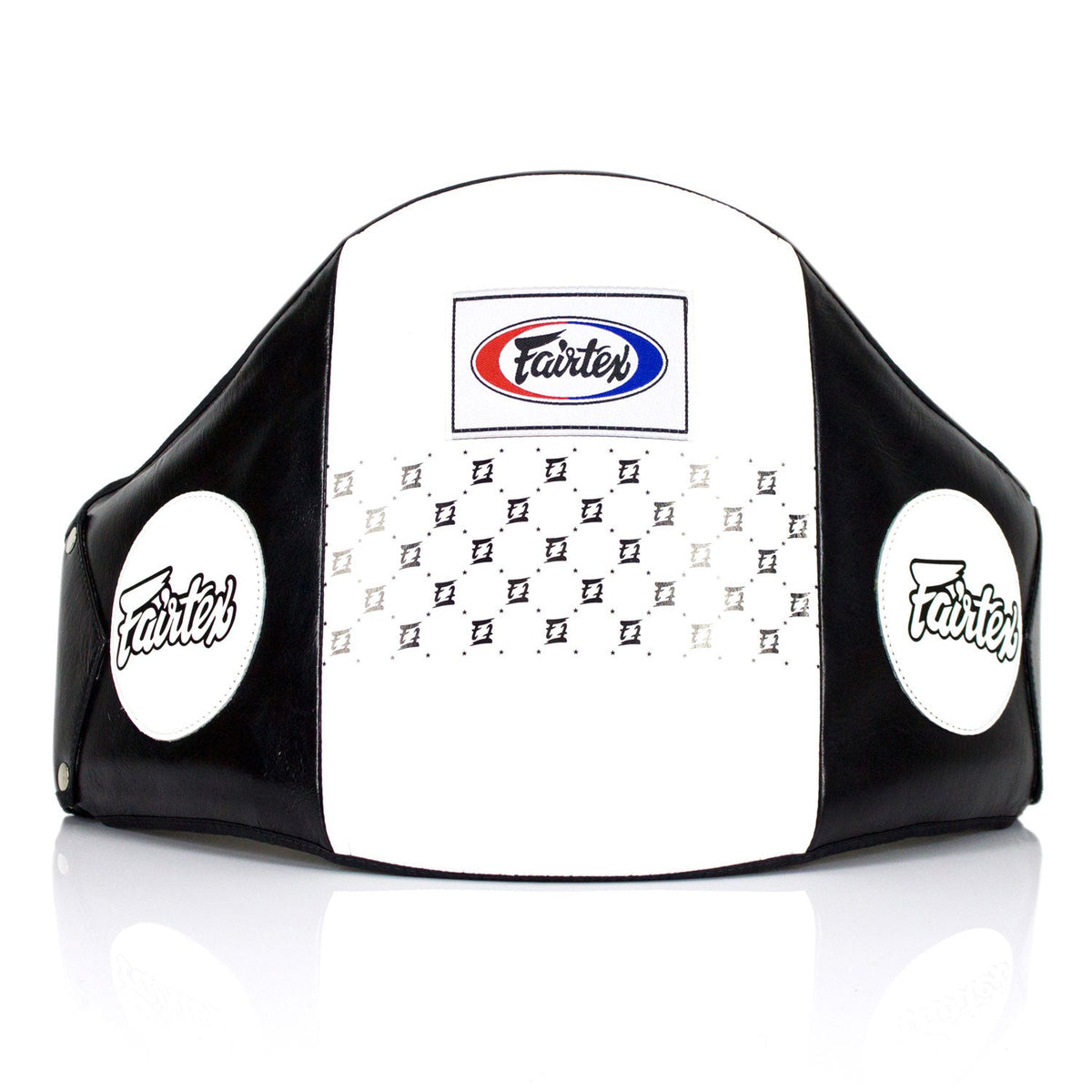 Fairtex BPV1 Standard Leather Belly Pad - Black-White