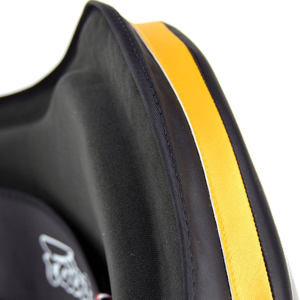 Fairtex BPV3 Microfiber Belly Pad - Black-Black-Gold