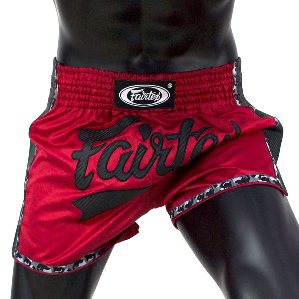 Fairtex BS1703 Slim Fit Muaythai Shorts - Red-Black