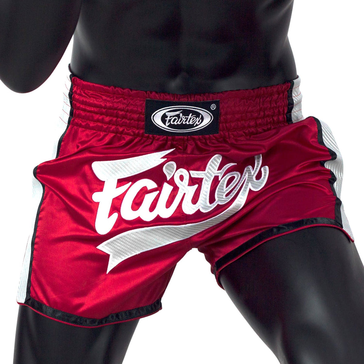 Fairtex BS1704 Slim Fit Muaythai Shorts - Red-White