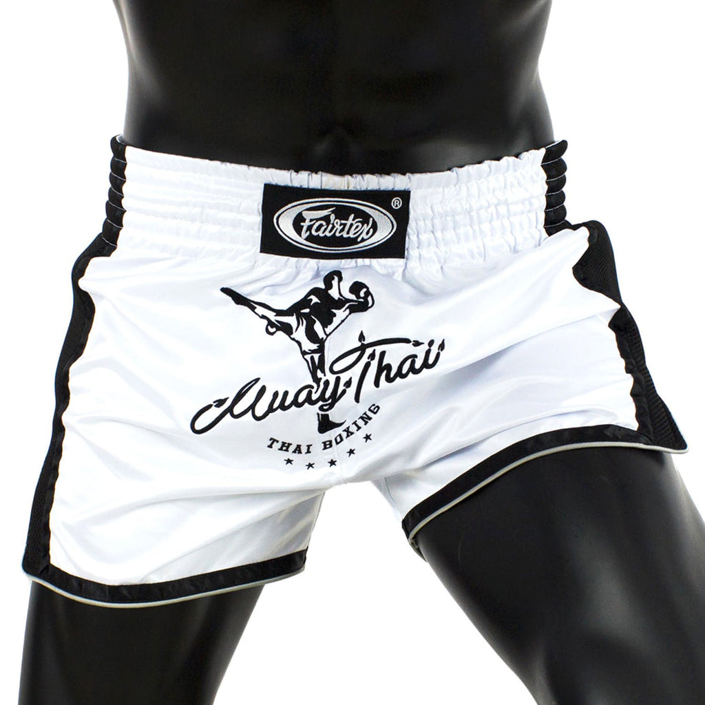 Fairtex BS1707 Slim Fit Muaythai Shorts - White