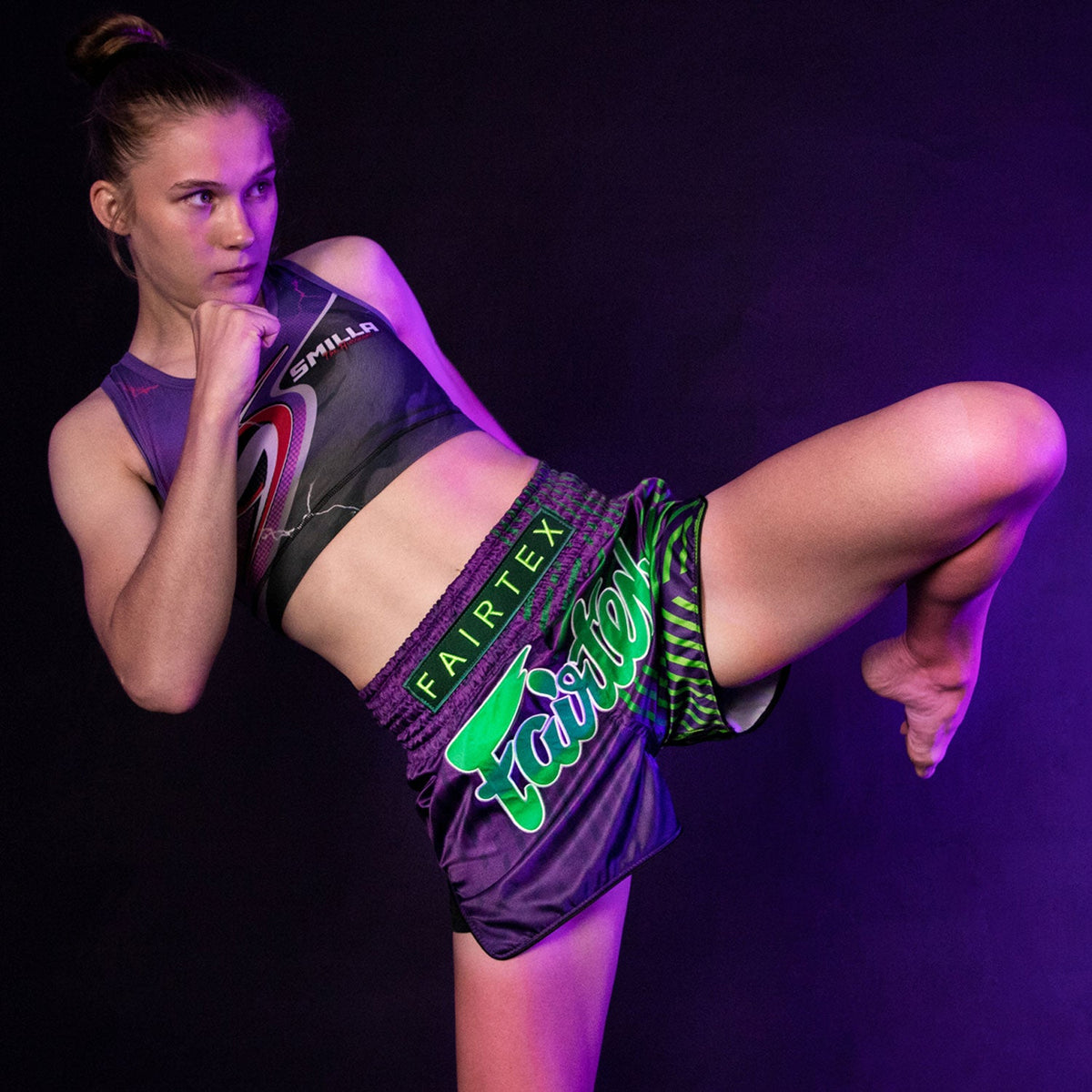 Fairtex BS1922 Muaythai Shorts - Purple Racer