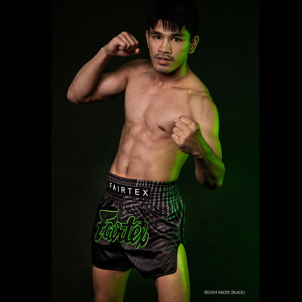 Fairtex BS1924 Muaythai Shorts - Black Racer
