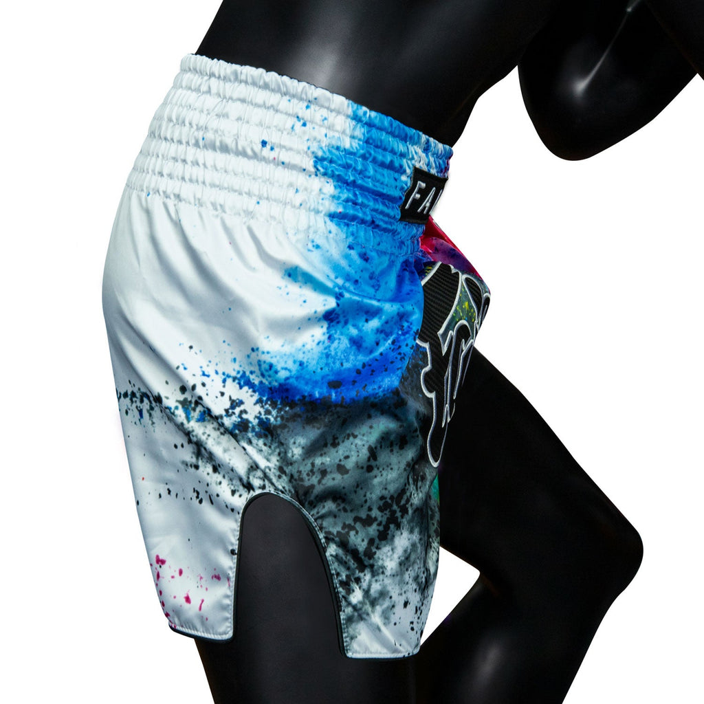 Fairtex BS1937 Muaythai Shorts - Acid Jazz White