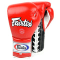 Fairtex BGL7 Mexican-Style Lace-up Training Gloves - Red-Black-White