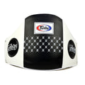 Fairtex BPV1 Standard Leather Belly Pad - White-Black