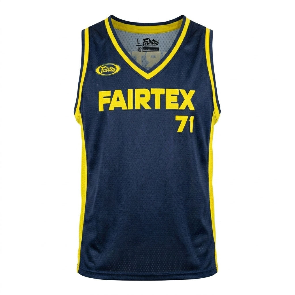 Fairtex JS27 Basketball Jersey - Navy-Yellow