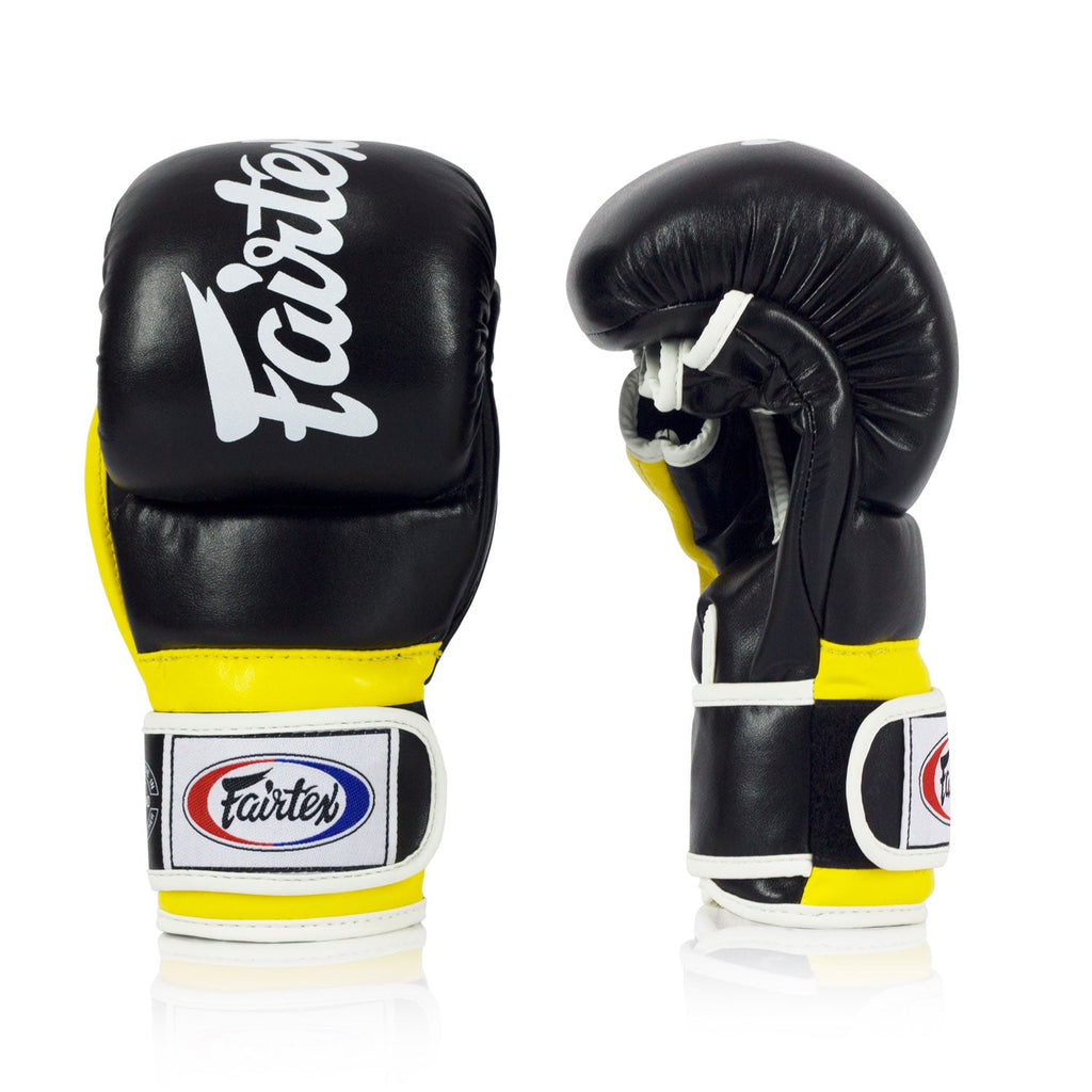 Fairtex FGV18 Super Sparring MMA Gloves - Black-Yellow