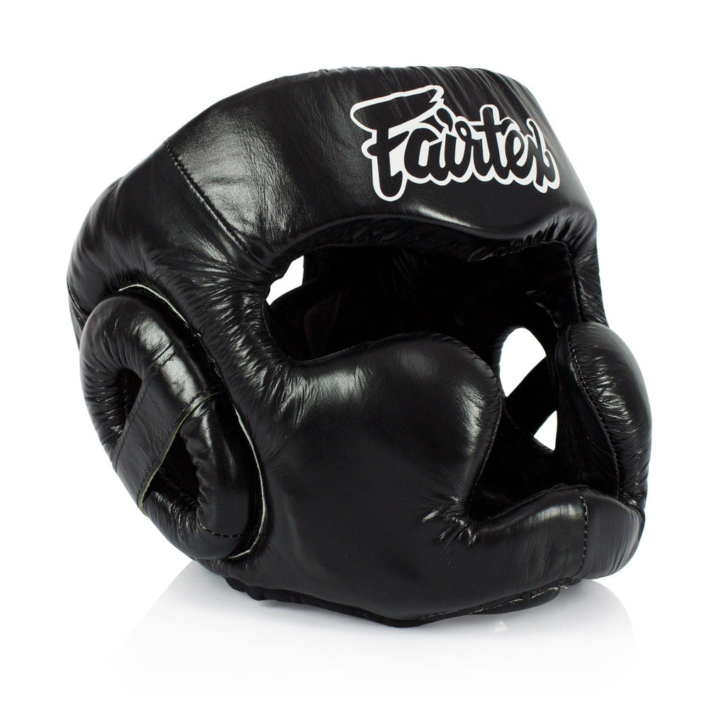 Fairtex HG13 Diagonal Vision Sparring Headguard - Black