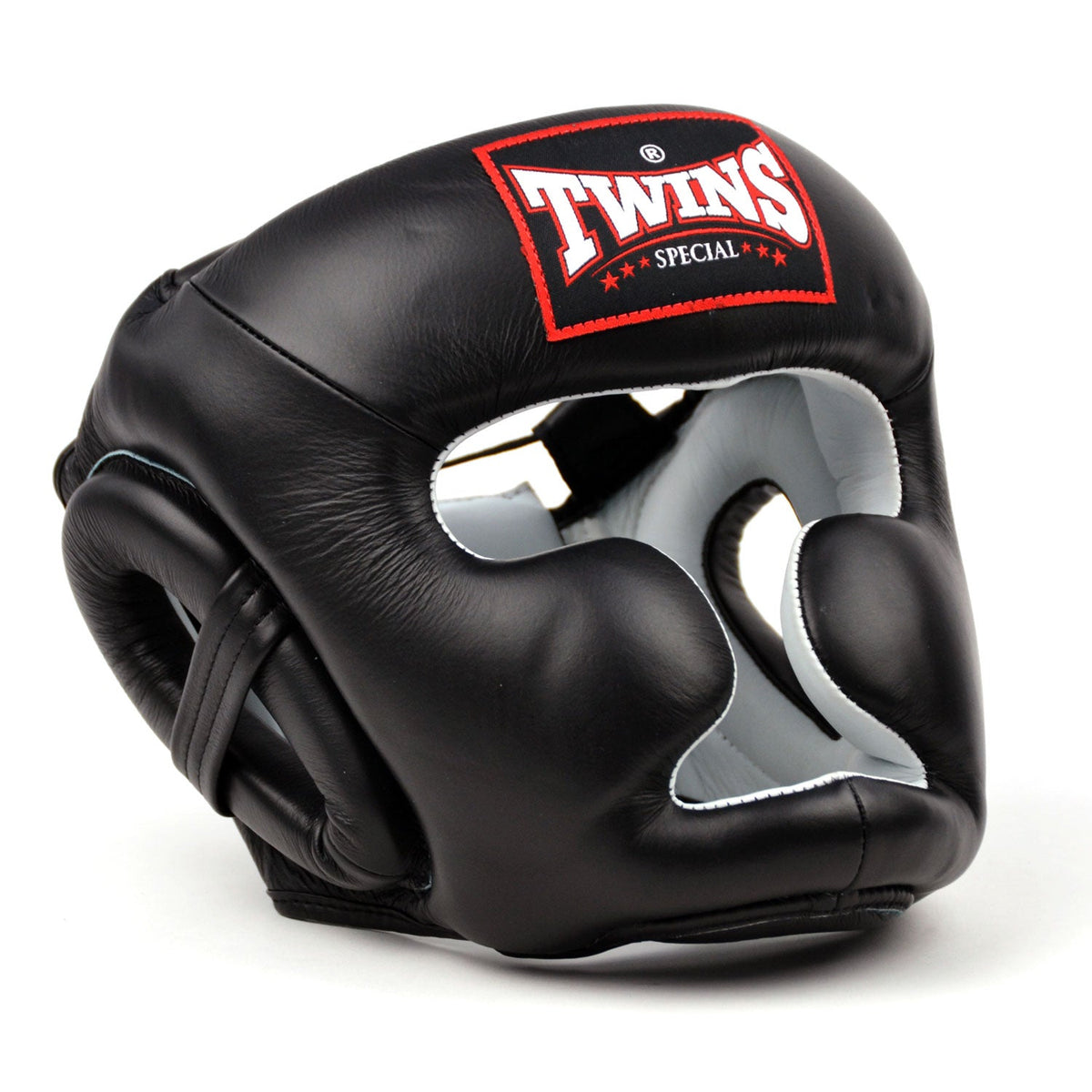 Twins Special HGL3 Leather Sparring Headguard - Black