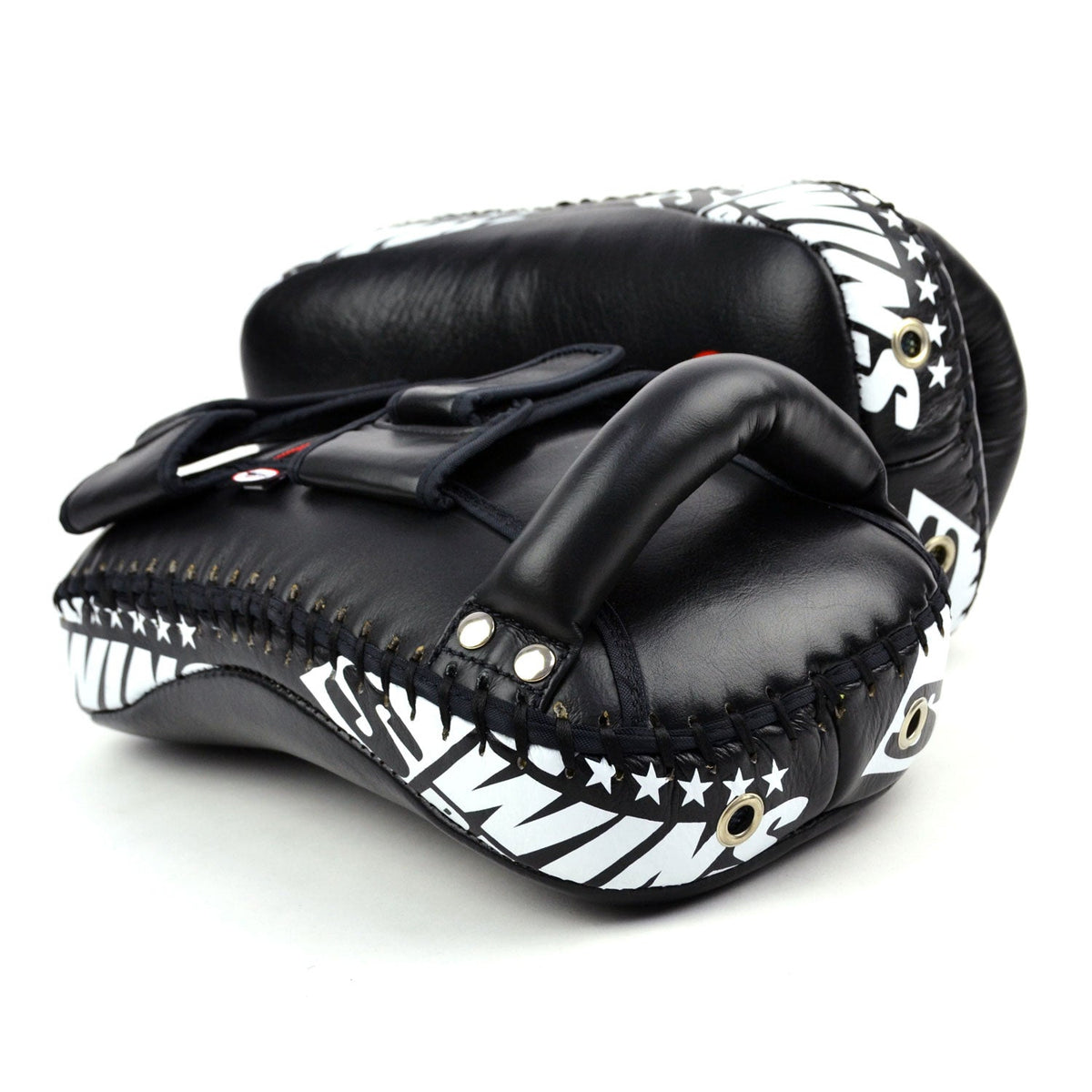 Twins Special KPL10 Curved Leather Thai Kick Pads - Black