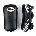 Twins Special KPL10 Curved Leather Thai Kick Pads - Black