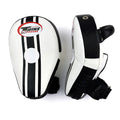 Twins Special KPL11 Curved Leaf-Shape Kick Pads - White-Black