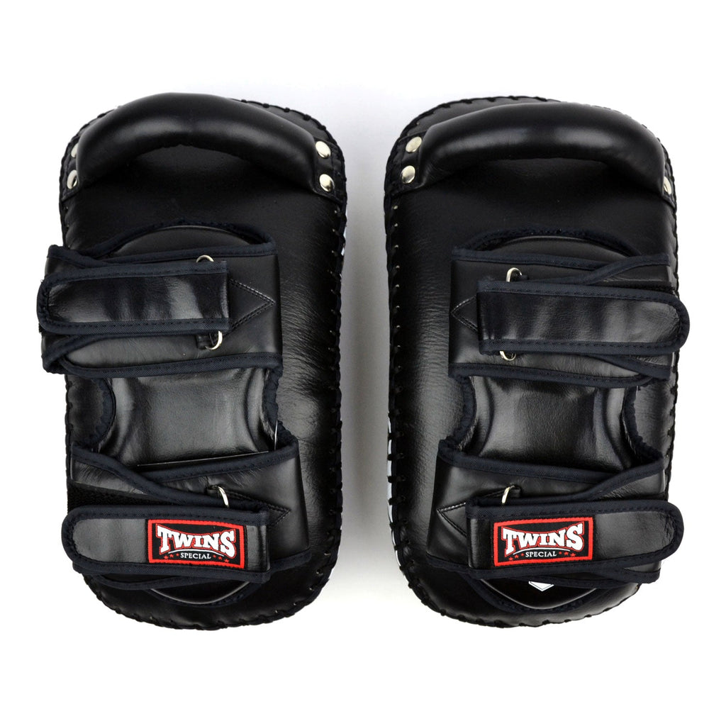 Twins Special KPL12 Deluxe Curved Leather Kick Pads - Black