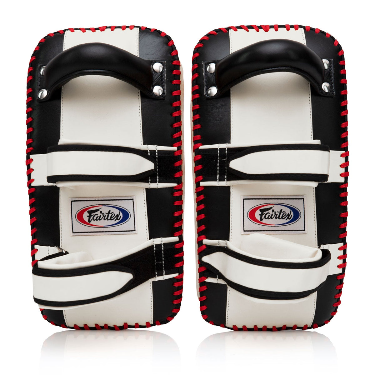 Fairtex KPLC2 Curved Thai Kick Pads Standard - Black-White