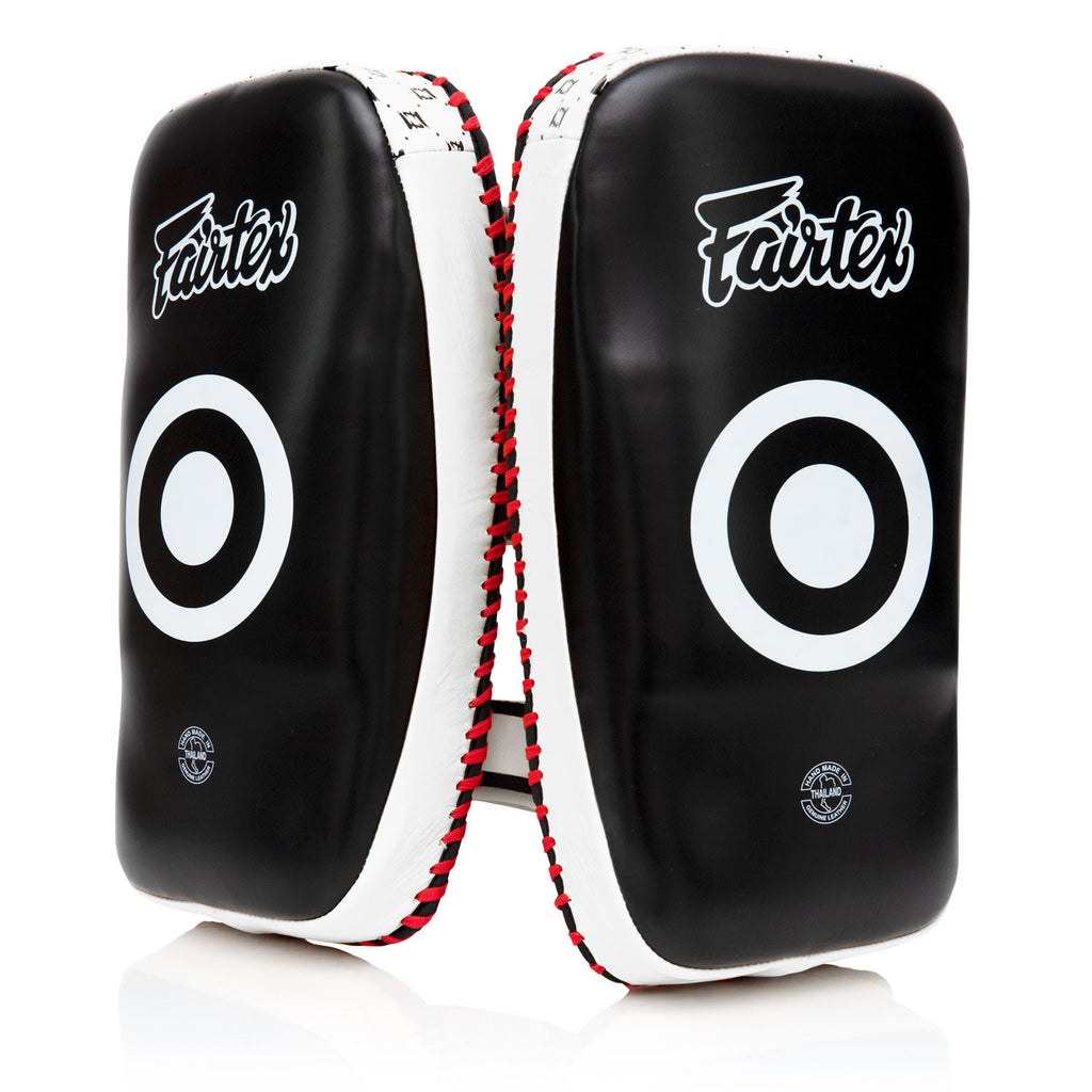 Fairtex KPLC2 Curved Thai Kick Pads Standard - Black-White