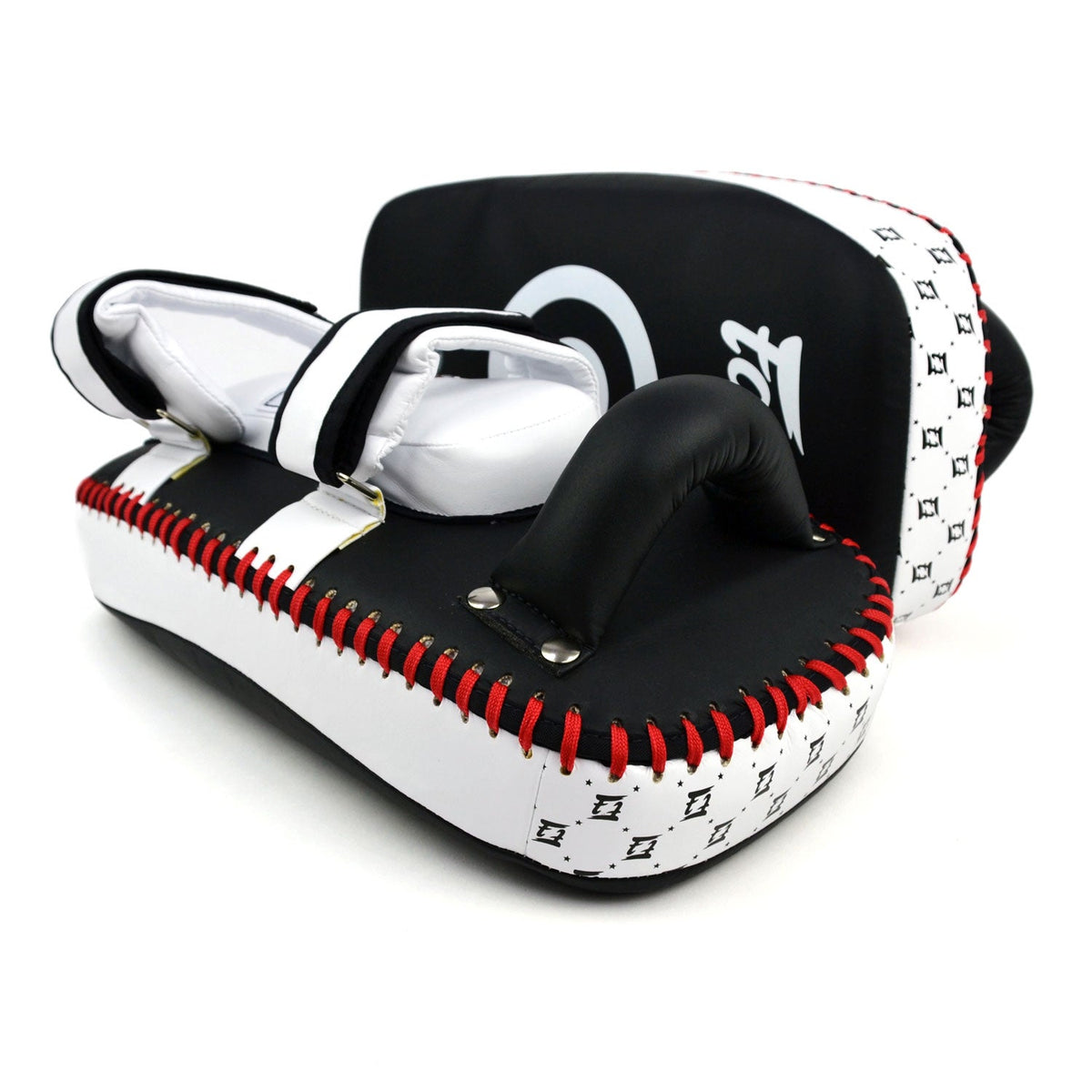 Fairtex KPLC5 Microfibre Thai Kick Pads - Black-White
