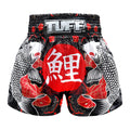 TUFF Muay Thai Shorts - MS638 - Black Japanese Koi Fish