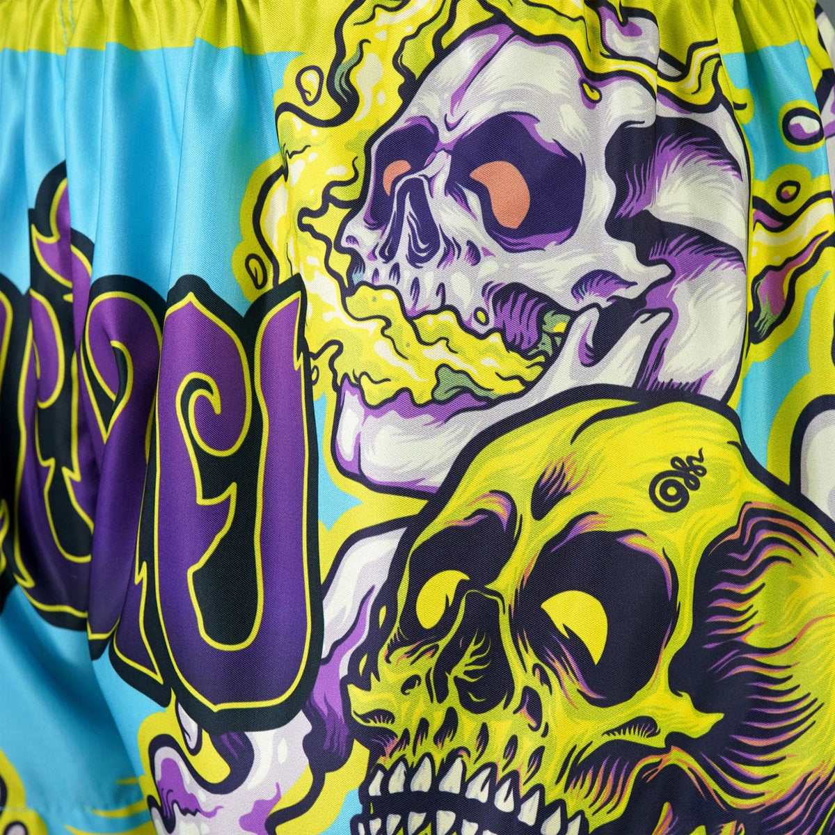 TUFF Muay Thai Shorts - MS682 - Trippy Skull