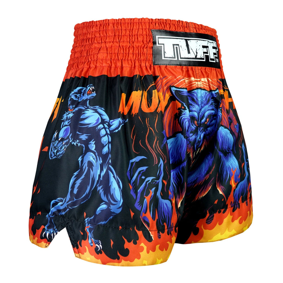 TUFF Muay Thai Shorts - MS683 - Midnight Werewolf