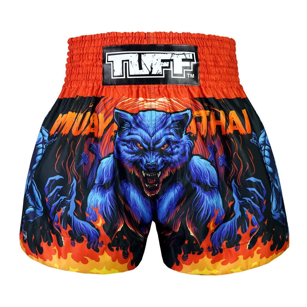 TUFF Muay Thai Shorts - MS683 - Midnight Werewolf