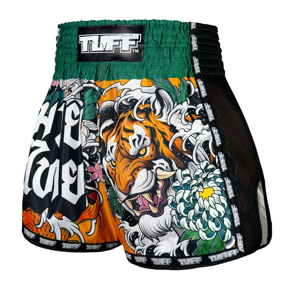 TUFF Muaythai Shorts Retro Style - MSC105 - Tora Mori to Kingyo