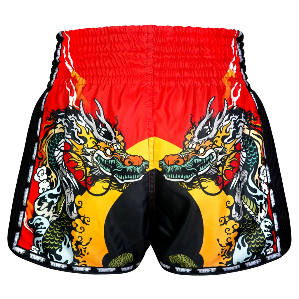 TUFF Muaythai Shorts Retro Style - MSC113 - Chinese Dragon and Tiger