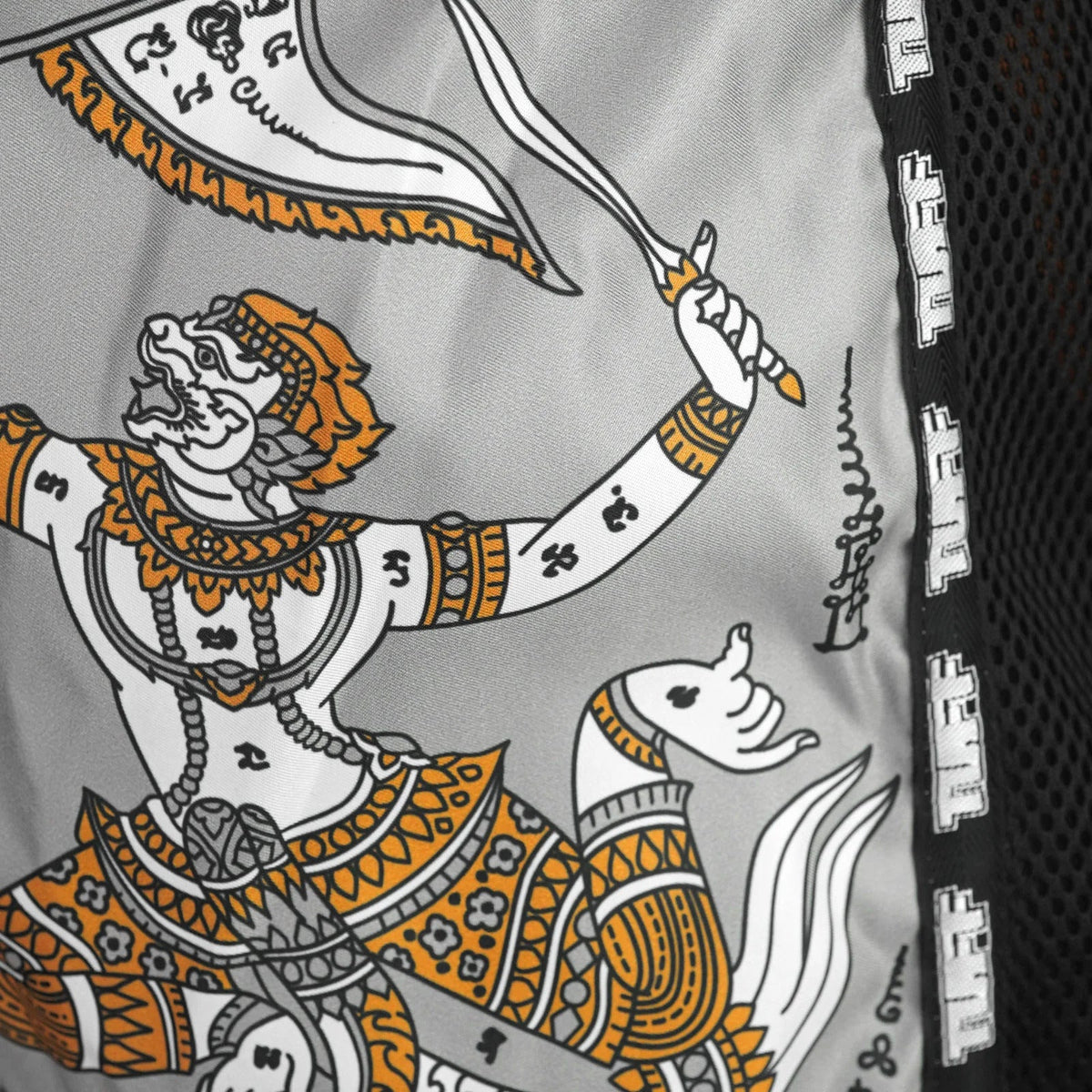 TUFF Muaythai Shorts Retro Style - MSC118 - Hanuman Yantra with War Flag
