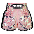 TUFF Muaythai Shorts Retro Style - MSC123 - Pink Birds With Roses