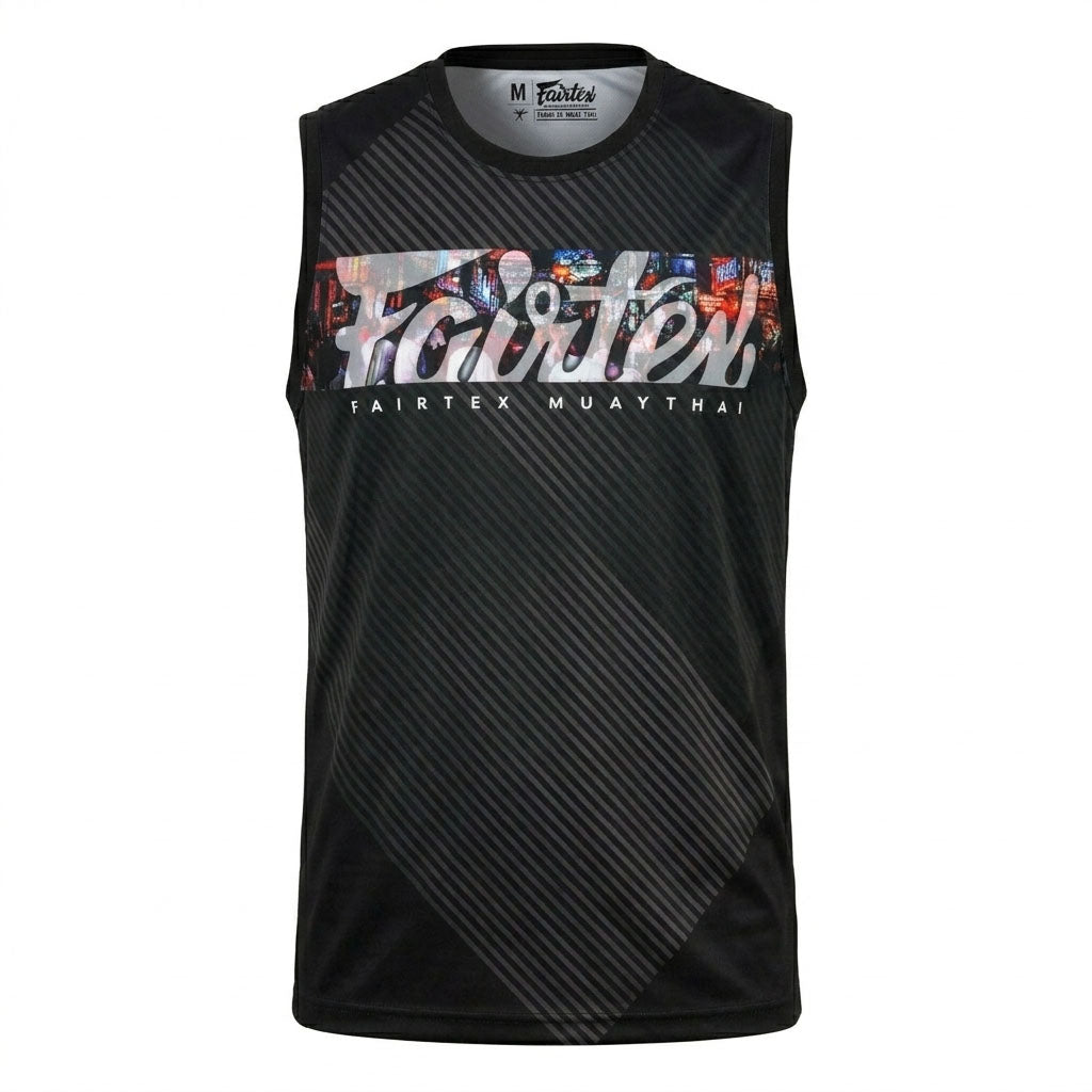 Fairtex MTT40 Tank Top - Pattaya Nightlife - Black