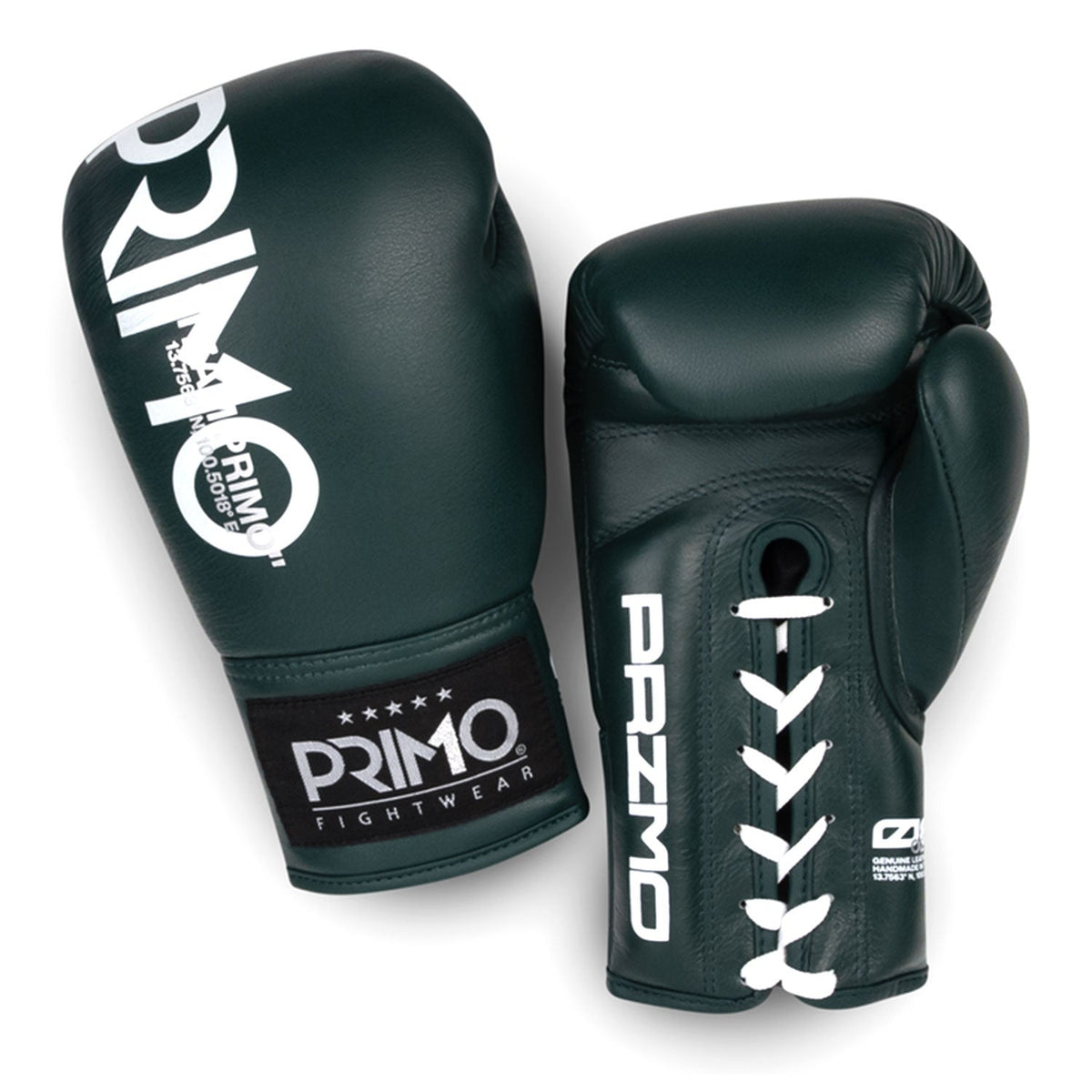 Primo Mamba Series Pro Lace-Up Boxing Gloves - Hunter Green