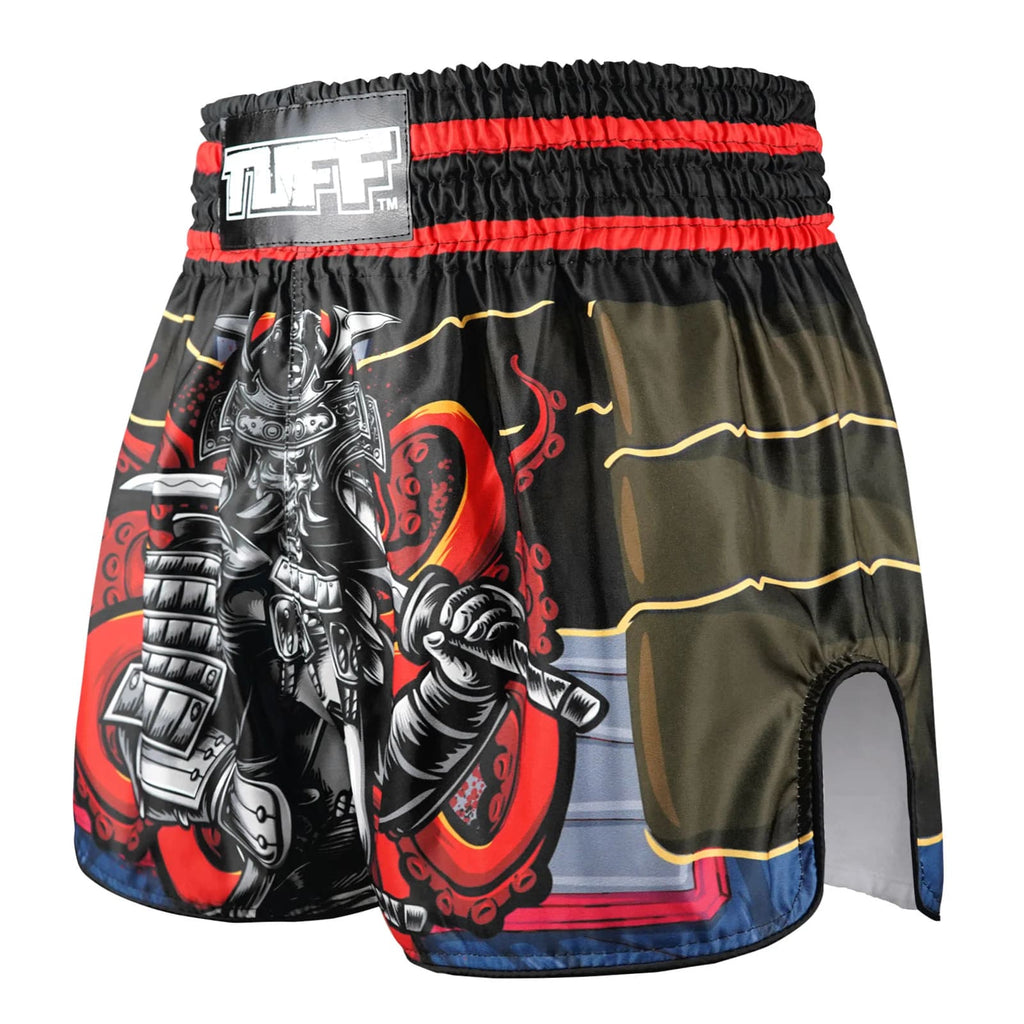 TUFF High-Cut Retro Muaythai Shorts - RMS101 - The Undefeated Steel Spirits