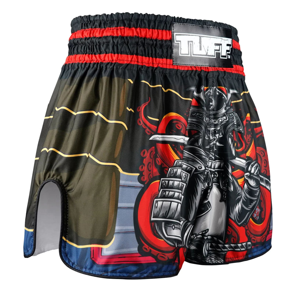 TUFF High-Cut Retro Muaythai Shorts - RMS101 - The Undefeated Steel Spirits