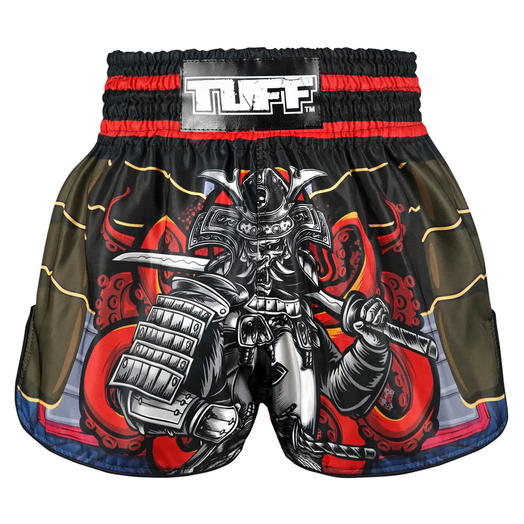 TUFF High-Cut Retro Muaythai Shorts - RMS101 - The Undefeated Steel Spirits