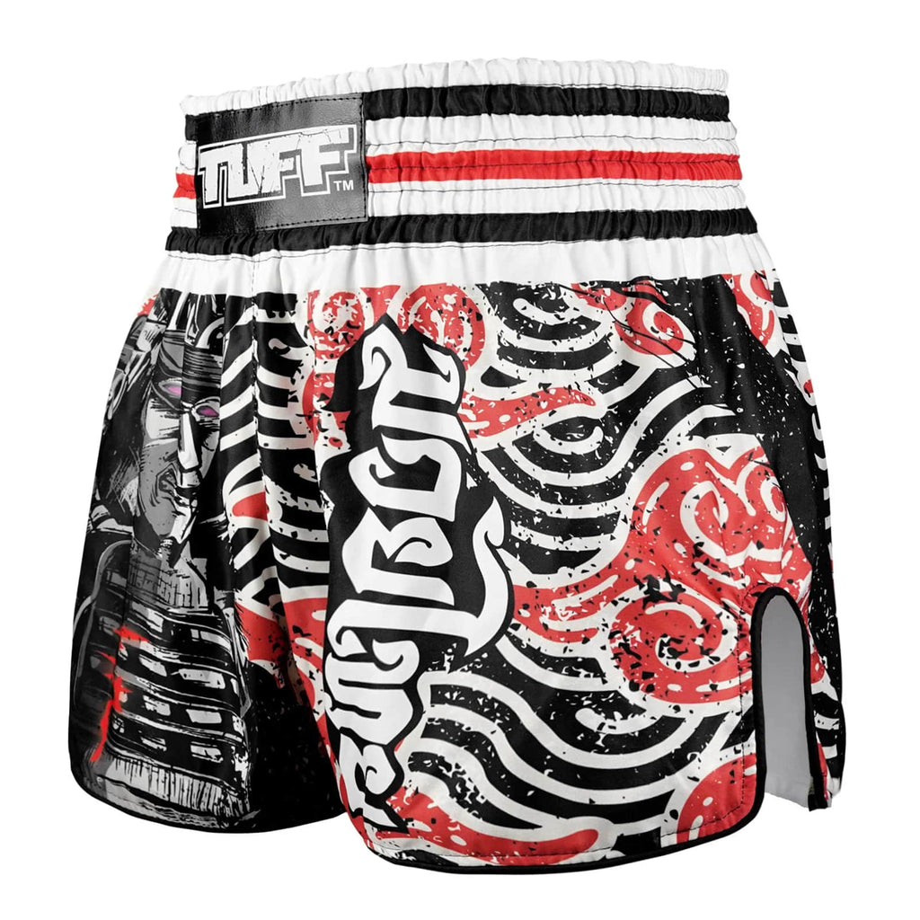 TUFF High-Cut Retro Muaythai Shorts - RMS102 - Waves of Bushido Elegance