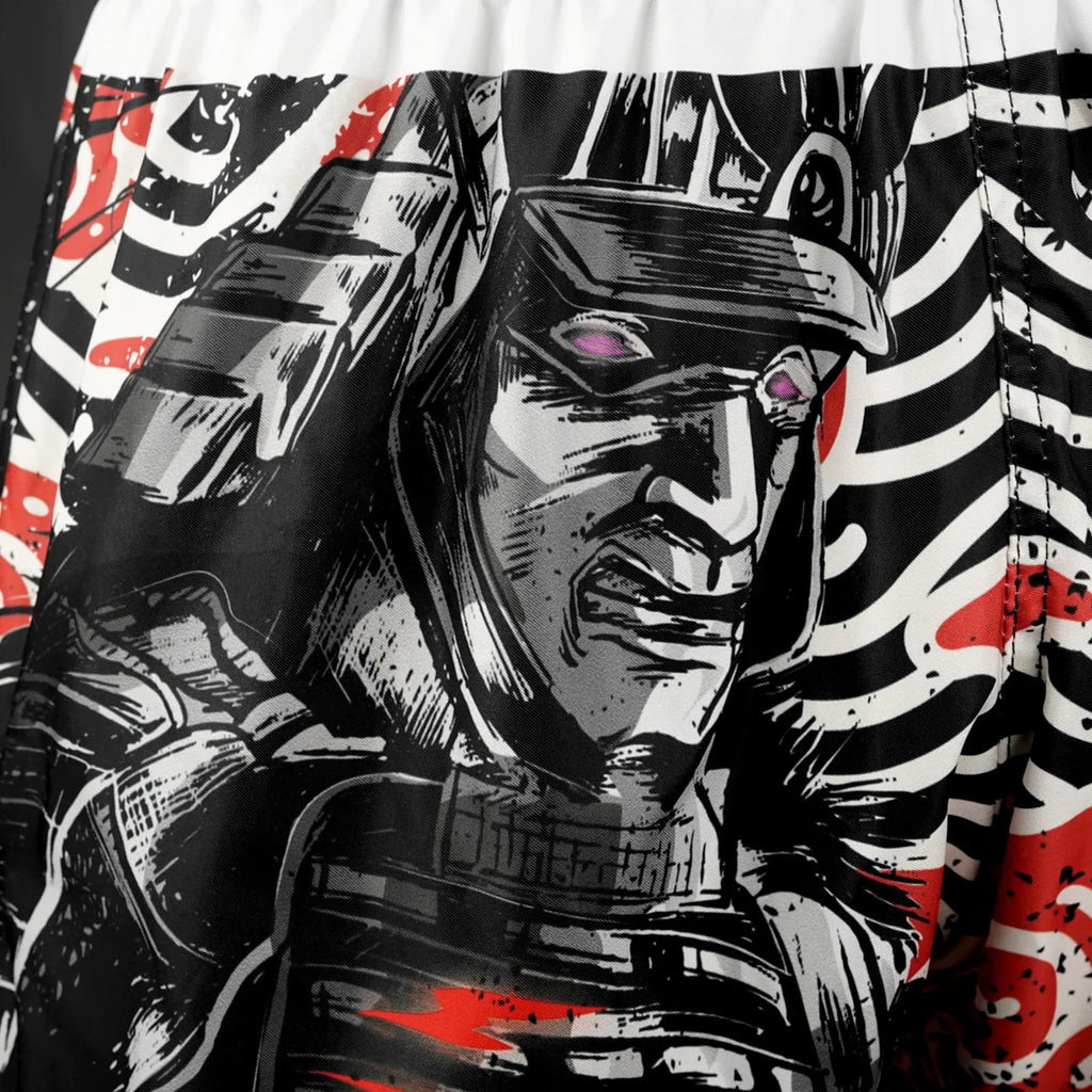 TUFF High-Cut Retro Muaythai Shorts - RMS102 - Waves of Bushido Elegance