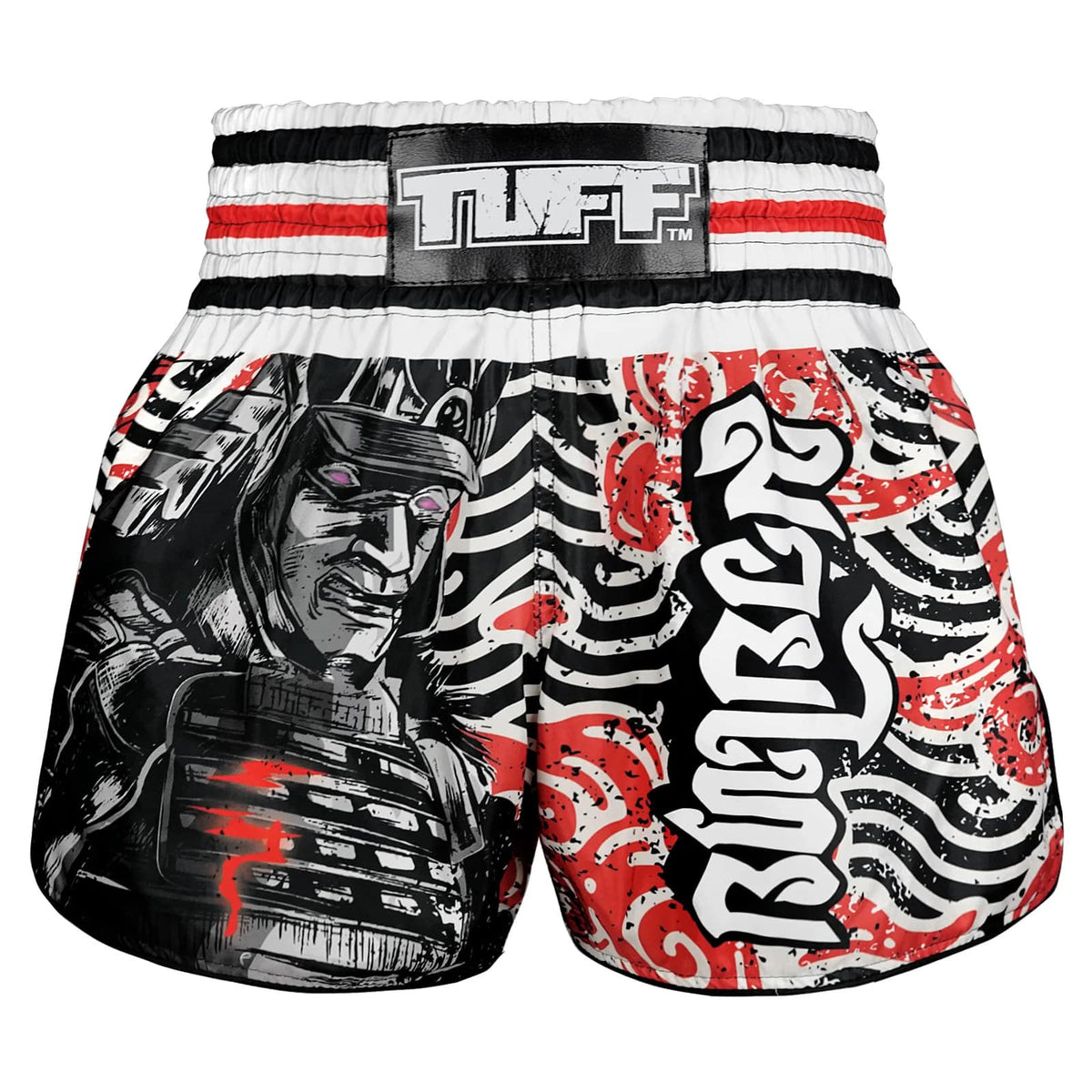 TUFF High-Cut Retro Muaythai Shorts - RMS102 - Waves of Bushido Elegance