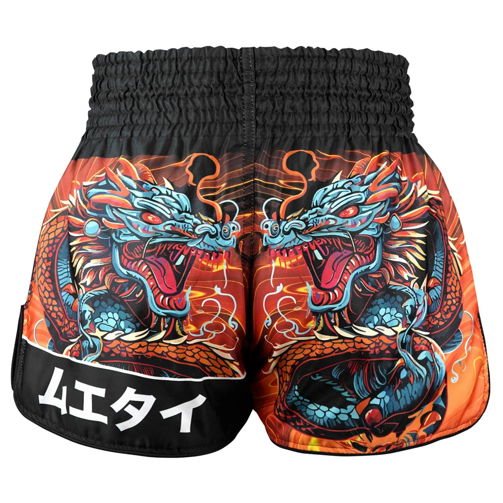 TUFF High-Cut Retro Muaythai Shorts - RMS103 - Seraphic Seiryu Samurai Saga
