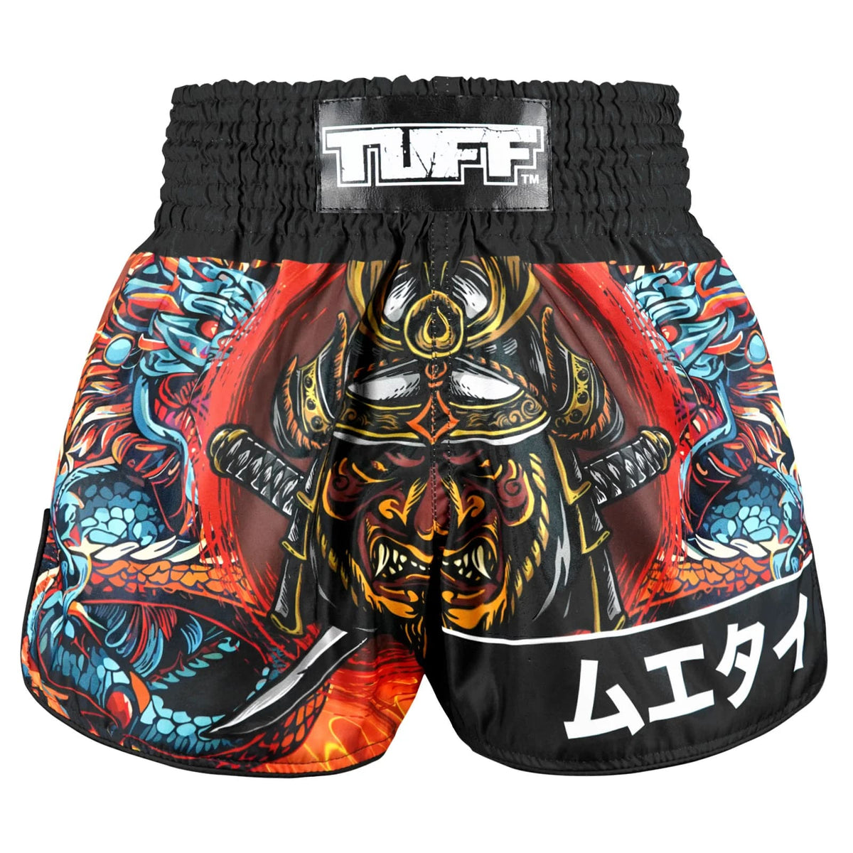TUFF High-Cut Retro Muaythai Shorts - RMS103 - Seraphic Seiryu Samurai Saga