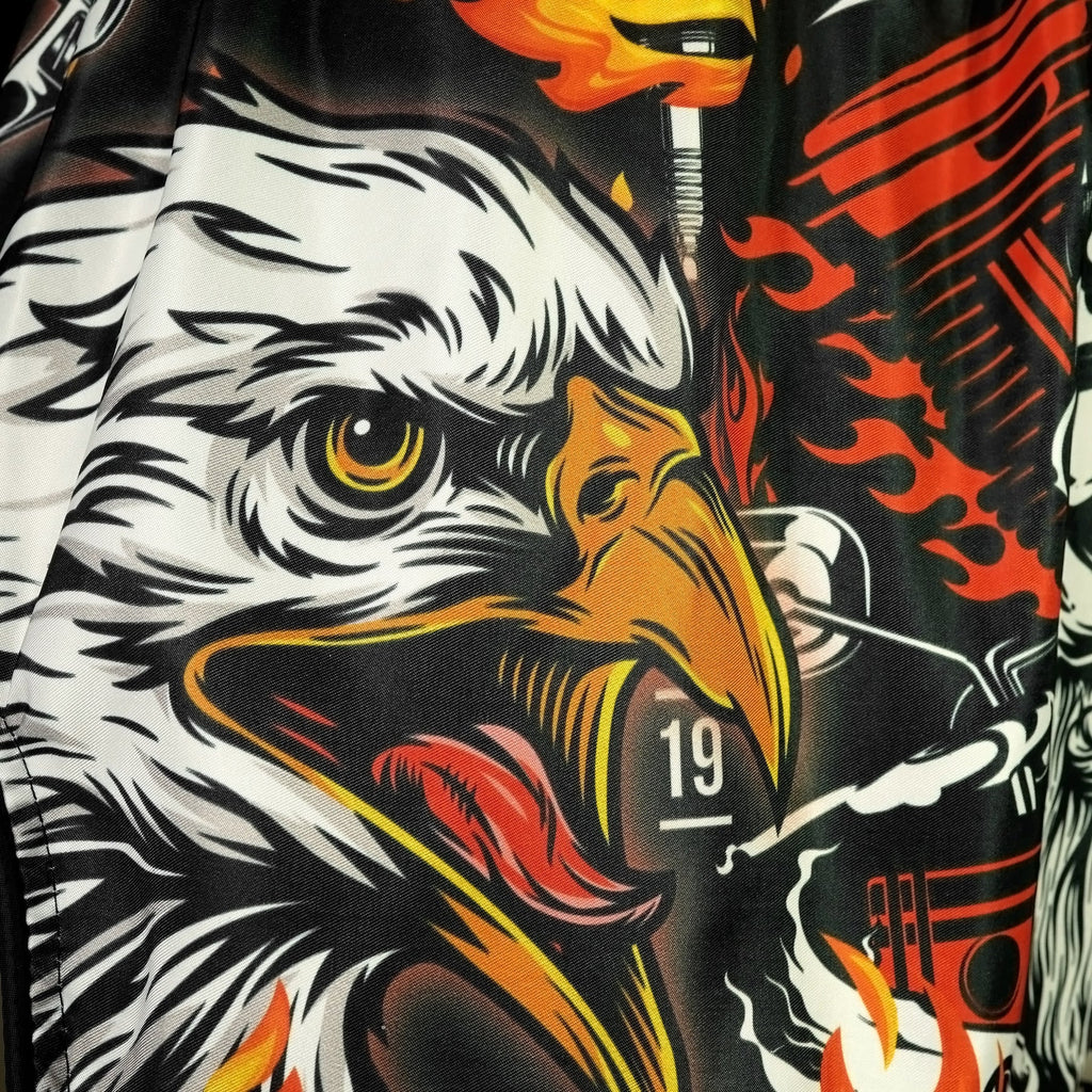 TUFF High-Cut Retro Muaythai Shorts - RMS108 - Graybeard and The Eagle