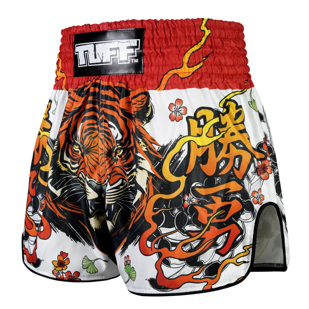 TUFF High-Cut Retro Muaythai Shorts - RMS110 - Tora Chikara Power of Tiger